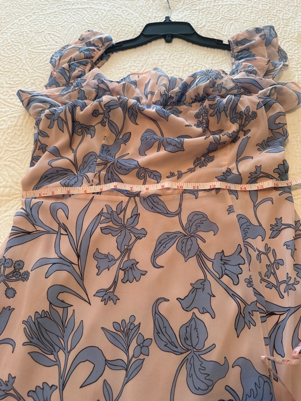 Lulu’s - Blush Floral Print Off-the-Shoulder Maxi Dress - Picture 10 of 12